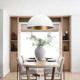 Juniper 36" Round White Dome Pendant Light from Mercana - Luna Furniture