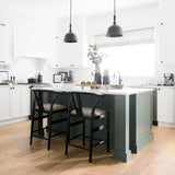 Trixie Black Wood Frame w/ Dark Taupe Fabric Seat Counter Stool from Mercana - Luna Furniture