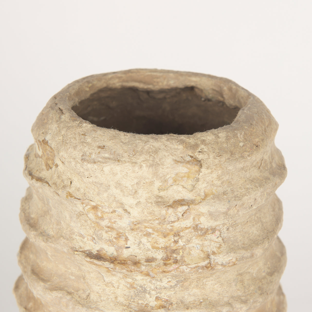 Kamli Small Beige Paper Mache Vase from Mercana - Luna Furniture