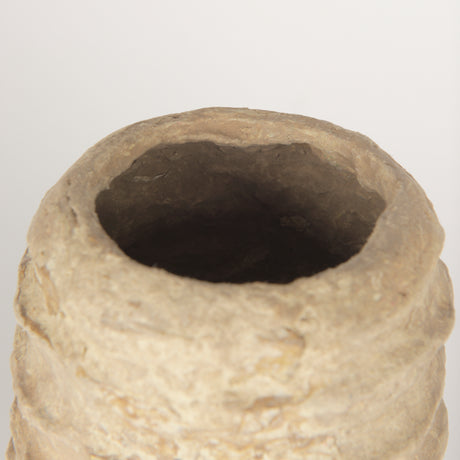 Kamli Small Beige Paper Mache Vase from Mercana - Luna Furniture