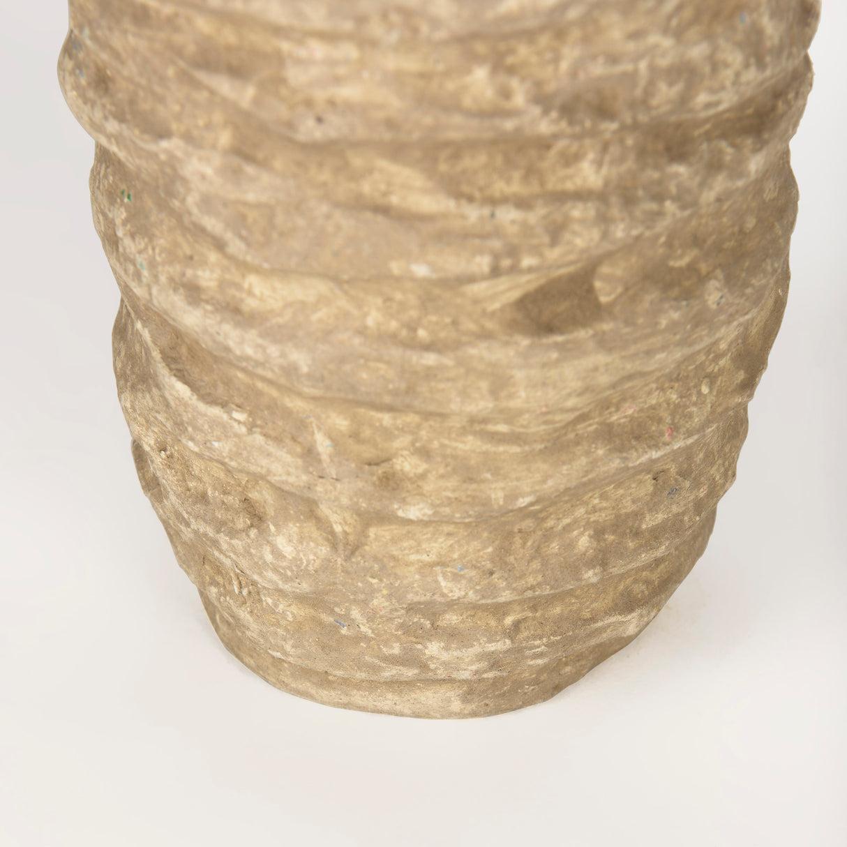 Kamli Small Beige Paper Mache Vase from Mercana - Luna Furniture