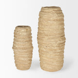 Kamli Small Beige Paper Mache Vase from Mercana - Luna Furniture