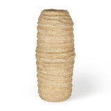 Kamli Large Beige Paper Mache Vase from Mercana - Luna Furniture