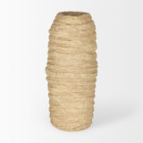 Kamli Large Beige Paper Mache Vase from Mercana - Luna Furniture