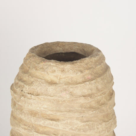 Kamli Large Beige Paper Mache Vase from Mercana - Luna Furniture