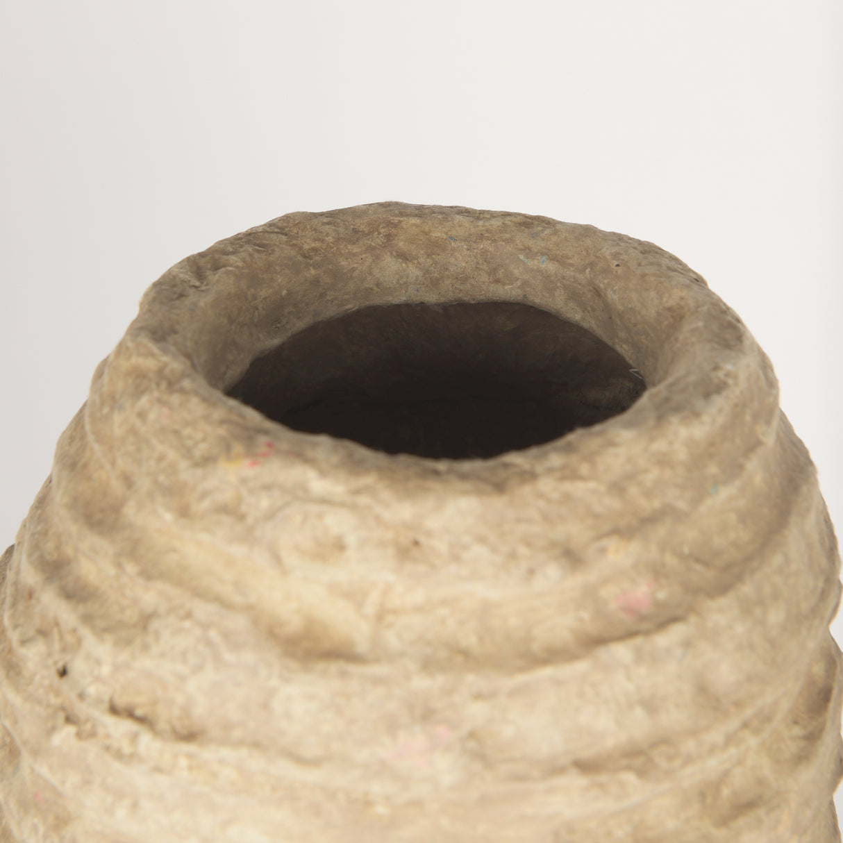 Kamli Large Beige Paper Mache Vase from Mercana - Luna Furniture