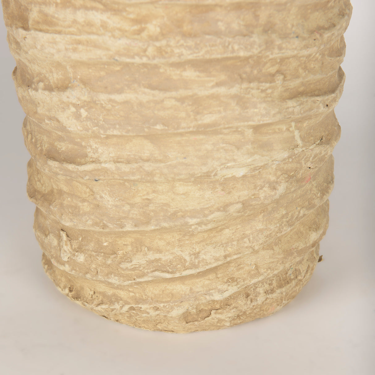 Kamli Large Beige Paper Mache Vase from Mercana - Luna Furniture