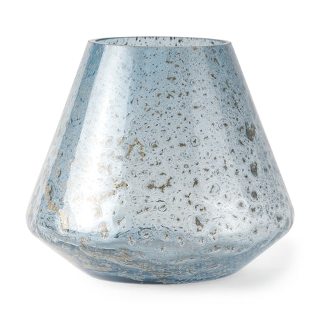 Robyn Short Blue Glass Vase from Mercana - Luna Furniture