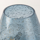 Robyn Short Blue Glass Vase from Mercana - Luna Furniture