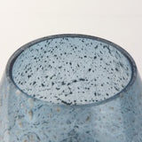 Robyn Short Blue Glass Vase from Mercana - Luna Furniture