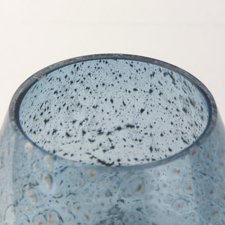 Robyn Short Blue Glass Vase from Mercana - Luna Furniture