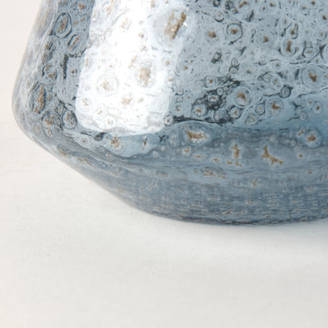 Robyn Short Blue Glass Vase from Mercana - Luna Furniture