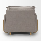 Roy II Flint Gray Upholstered and Brown Wood Frame Arm Chair from Mercana - Luna Furniture