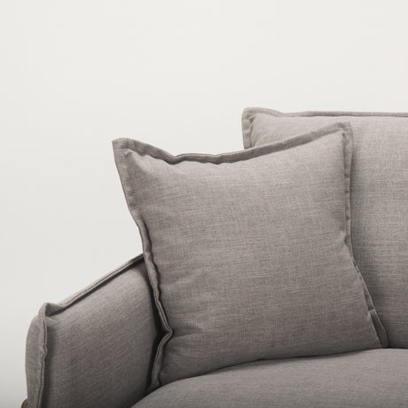 Roy II Flint Gray Upholstered and Brown Wood Frame Arm Chair from Mercana - Luna Furniture