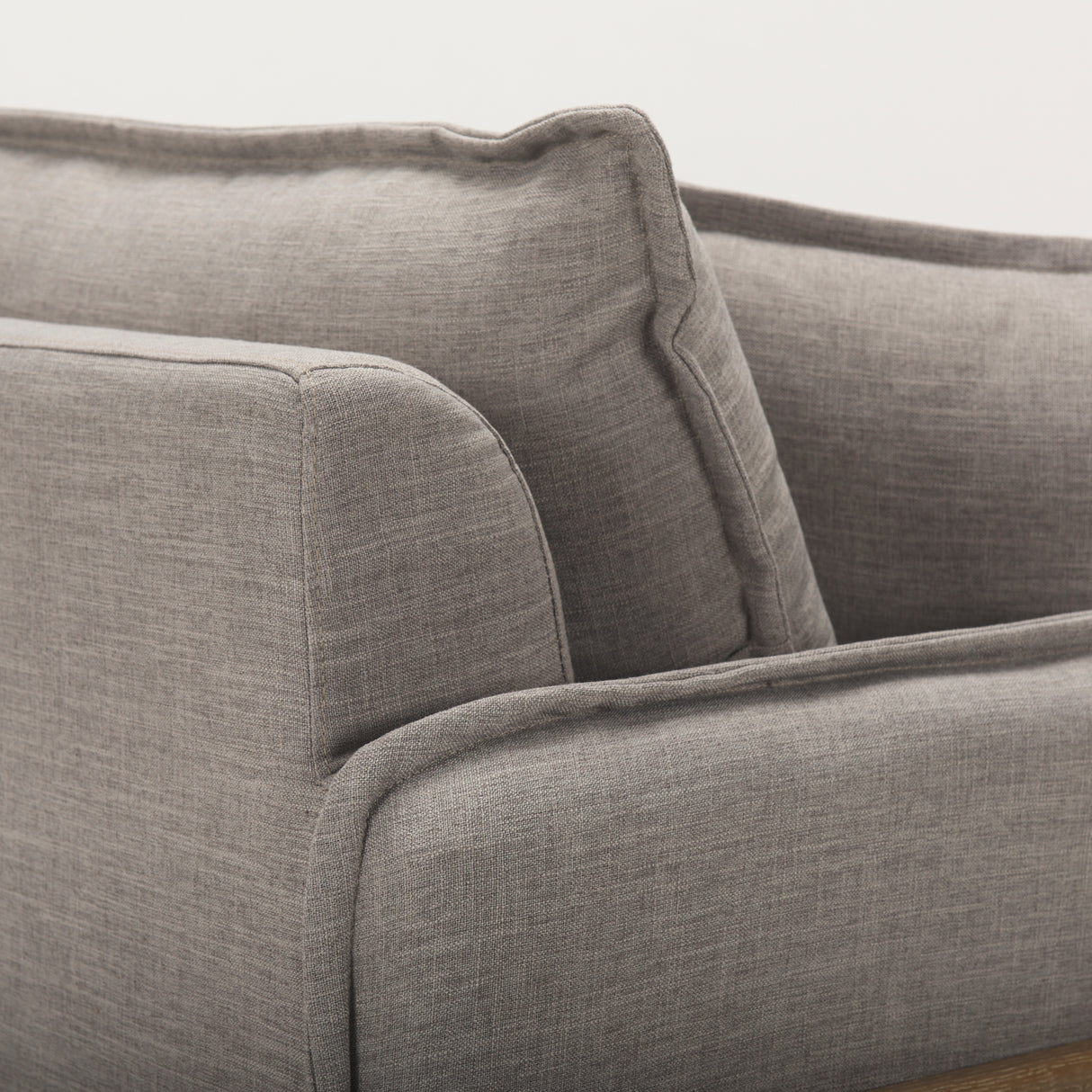 Roy II Flint Gray Upholstered and Brown Wood Frame Arm Chair from Mercana - Luna Furniture