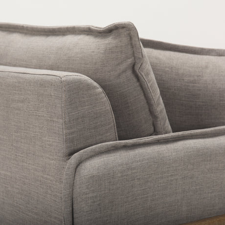 Roy II Flint Gray Upholstered and Brown Wood Frame Arm Chair from Mercana - Luna Furniture