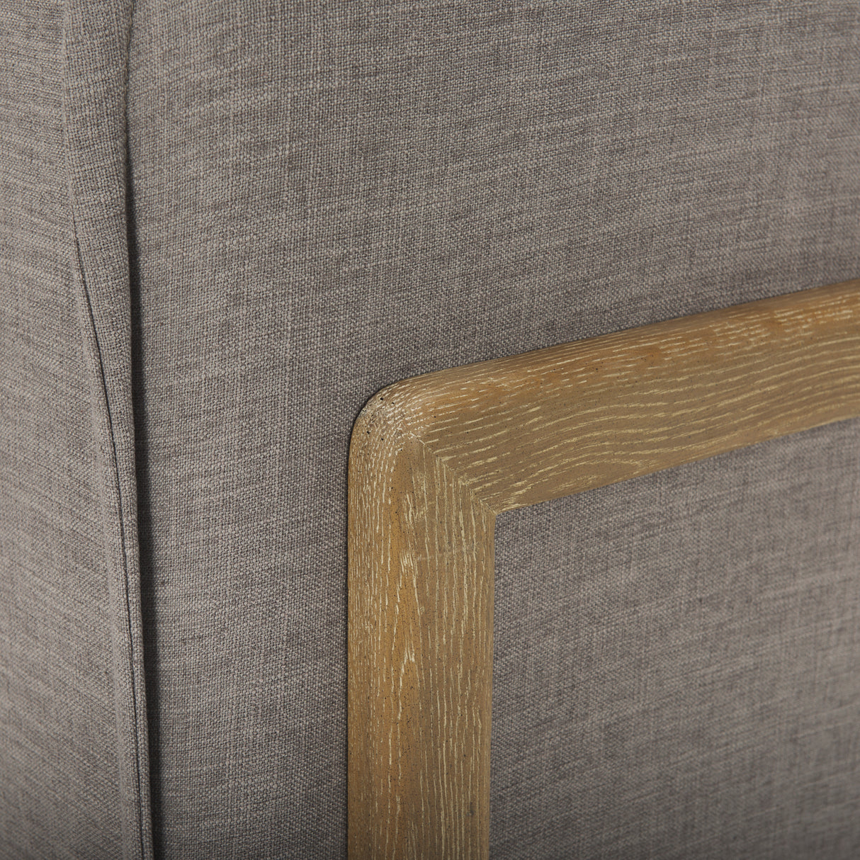 Roy II Flint Gray Upholstered and Brown Wood Frame Arm Chair from Mercana - Luna Furniture