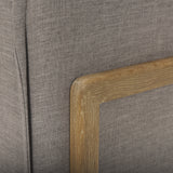Roy II Flint Gray Upholstered and Brown Wood Frame Arm Chair from Mercana - Luna Furniture