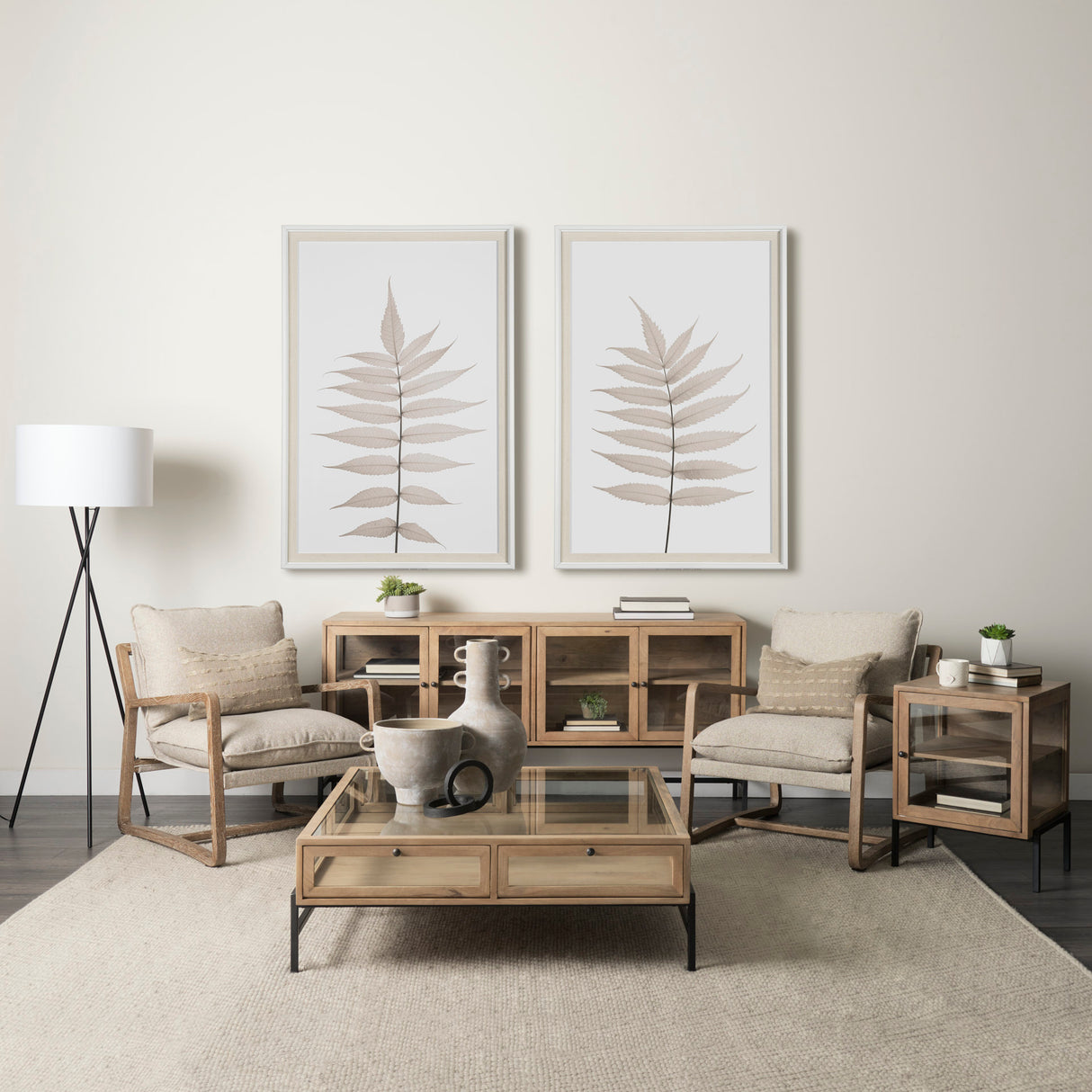Limber Leaves by Assaf Frank a Framed Art Print Matted under Glass from Mercana - Luna Furniture