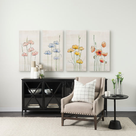 Meadow flowers I by Mercana Studio a Hand Embellished Textured Canvas from Mercana - Luna Furniture