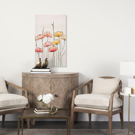 Meadow flowers by Mercana Studio a Hand Embellished Textured Canvas from Mercana - Luna Furniture