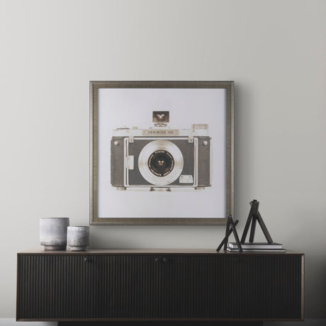 Retro Camera I by Mercana Studio a Hand Embellished Textured Framed Photo Art Print Matted under Gla from Mercana - Luna Furniture