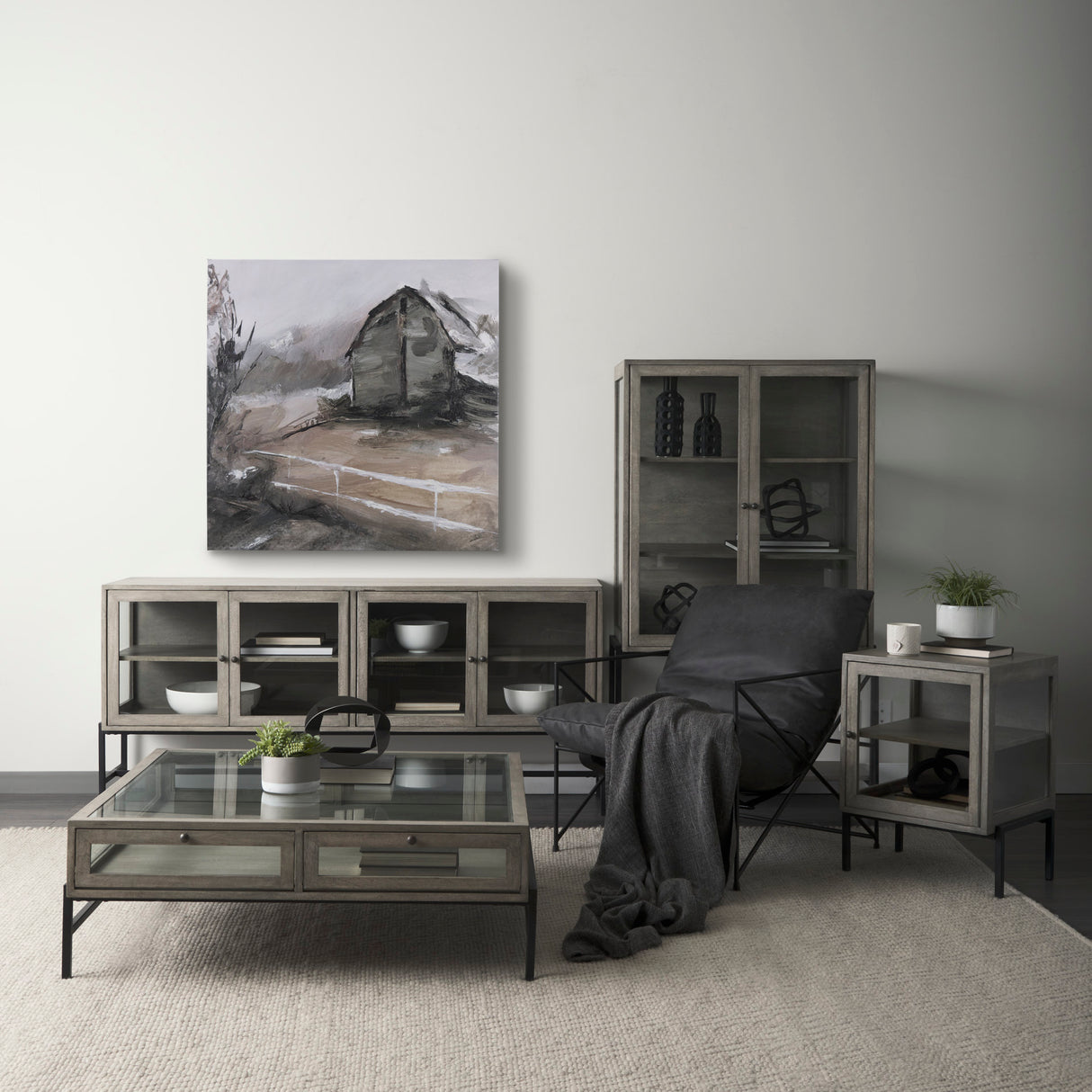 Late Autumn in Countryside I by Mercana Studio a Hand Embellished Textured Canvas from Mercana - Luna Furniture