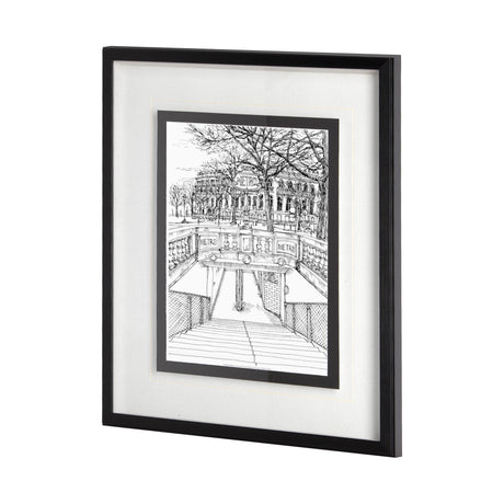 B&W City Scene VI by Melissa Wang a Hand Embellished Textured Framed Art Print Matted under Glass from Mercana - Luna Furniture