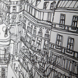 B&W City Scene IX by Melissa Wang a Hand Embellished Textured Framed Art Print Matted under Glass from Mercana - Luna Furniture