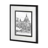 B&W City Scene X by Melissa Wang a Hand Embellished Textured Framed Art Print Matted under Glass from Mercana - Luna Furniture