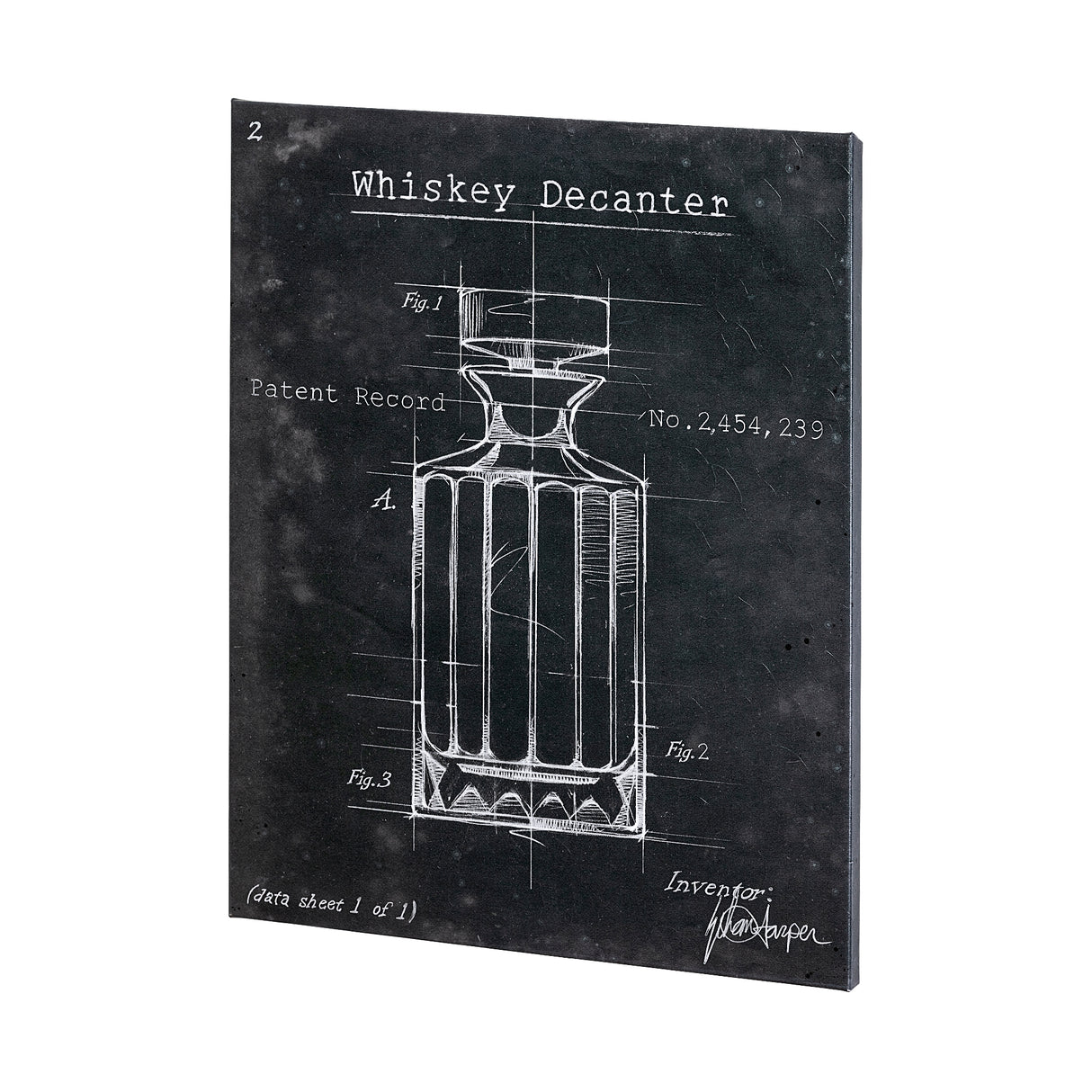 Barware Blueprint VII by Mercana Studio a Hand Embellished Textured Canvas from Mercana - Luna Furniture