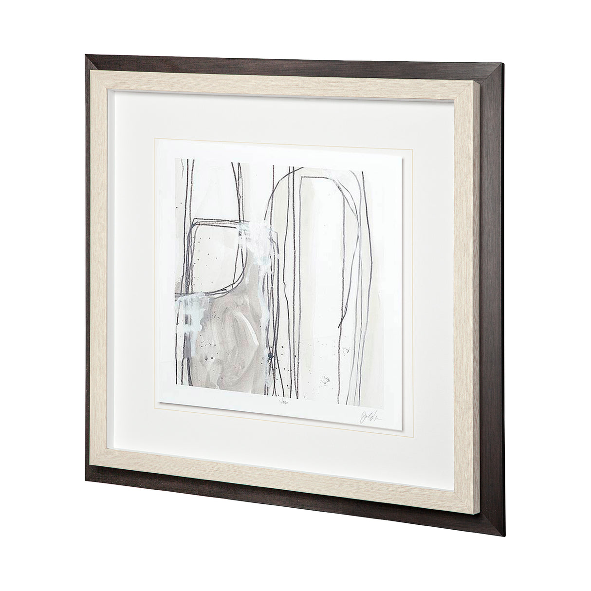 Custom Abstract Logic I by June Vess a Framed Art Print Matted under Glass from Mercana - Luna Furniture