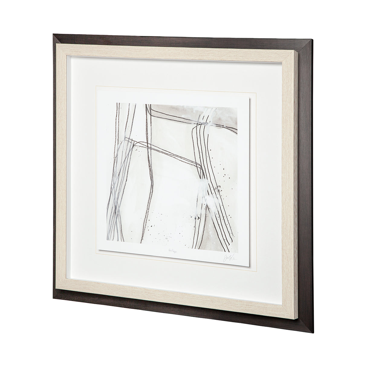 Custom Abstract Logic II by June Vess a Framed Art Print Matted under Glass from Mercana - Luna Furniture