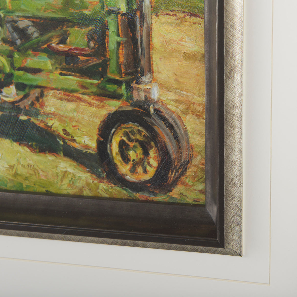 Rustic Tractors I by Mercana Studio a Hand Embellished Textured Framed Art Print Matted under Glass from Mercana - Luna Furniture