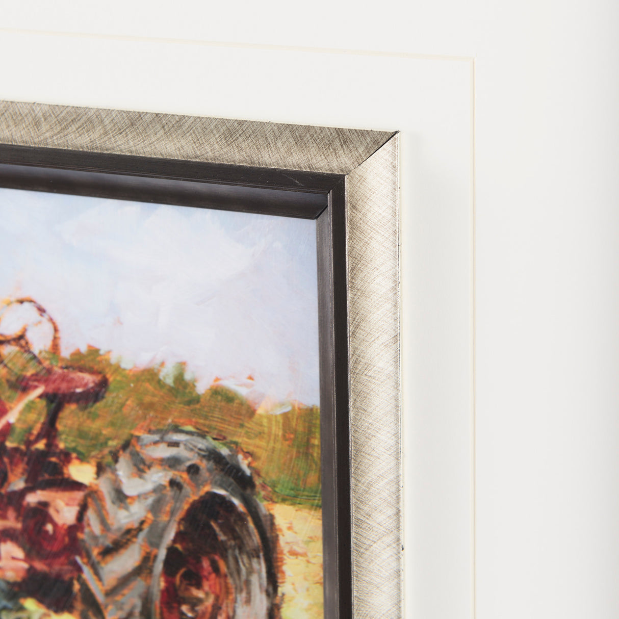 Rustic Tractors II by Mercana Studio a Hand Embellished Textured Framed Art Print Matted under Glass from Mercana - Luna Furniture