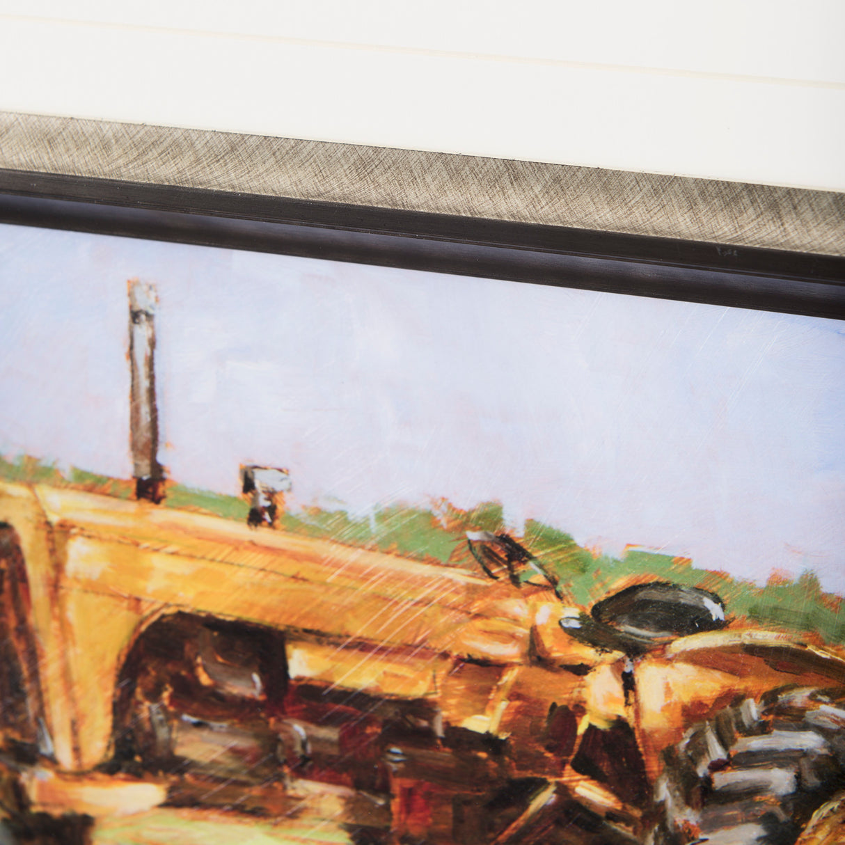 Rustic Tractors IV by Mercana Studio a Hand Embellished Textured Framed Art Print Matted under Glass from Mercana - Luna Furniture