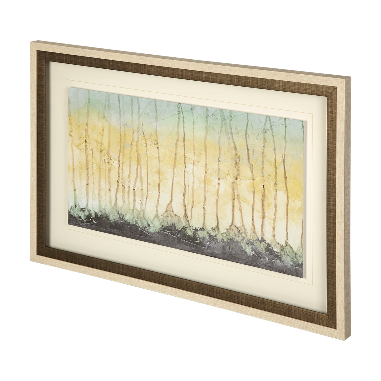 Treeline Light I by Jennifer Goldberger Hand Embellished Textured Framed Art Print Matted under Glas from Mercana - Luna Furniture