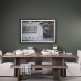 Grey & White Barn I by Mercana Studio Hand Embellished Textured Framed Photo Art Print Matted under from Mercana - Luna Furniture