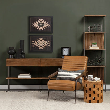 Brown Tapestry VI by Mercana Studio a Hand Embellished Textured Framed Art Print from Mercana - Luna Furniture