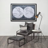Old World Globe by Mercana Studio a Hand Embellished Textured Framed Art Print Matted under Glass from Mercana - Luna Furniture