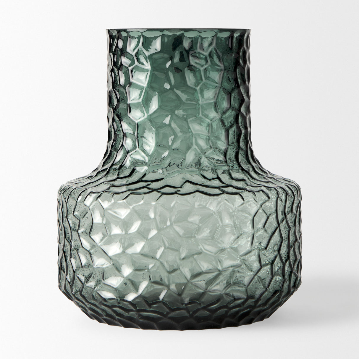 Jolene 7" Green Waterglass Glass Vase from Mercana - Luna Furniture