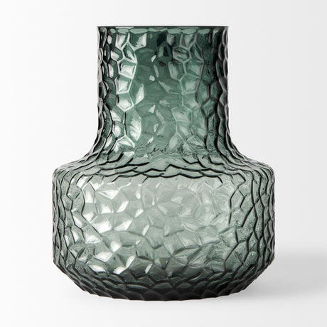 Jolene 7" Green Waterglass Glass Vase from Mercana - Luna Furniture