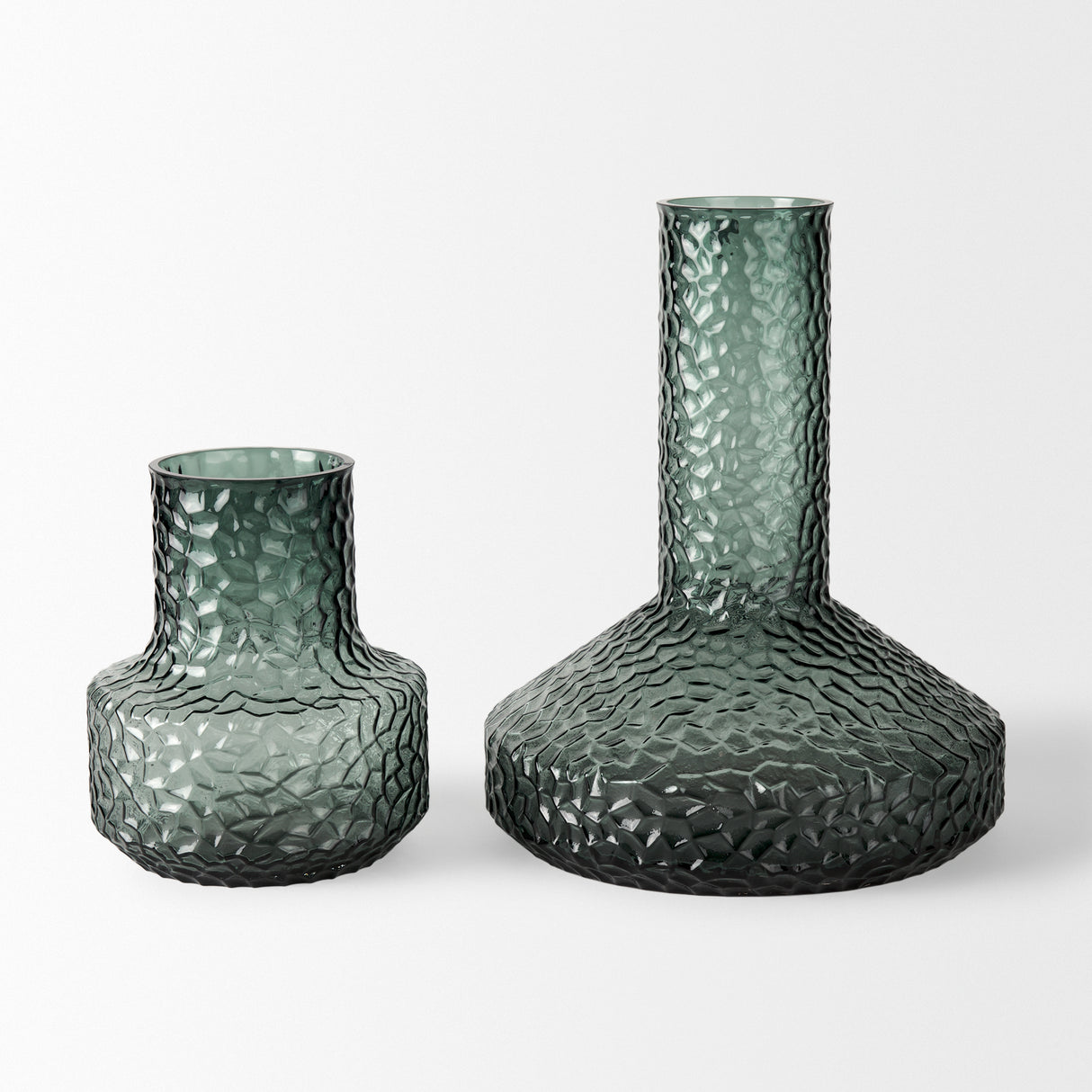 Jolene 7" Green Waterglass Glass Vase from Mercana - Luna Furniture