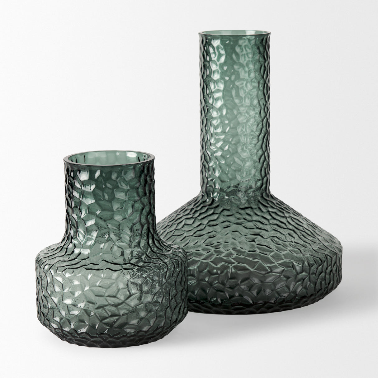 Jolene 11.8" Green Waterglass Glass Vase from Mercana - Luna Furniture