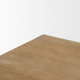 Grier Set of 2 Light Brown Solid Wood w/ Cane Nesting Accent Tables from Mercana - Luna Furniture