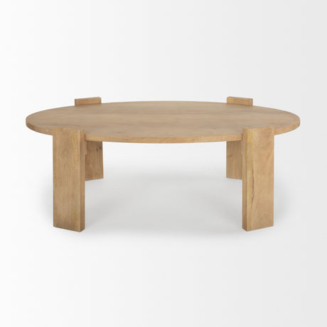 Evelyn Light Brown Oblong Coffee Table from Mercana - Luna Furniture
