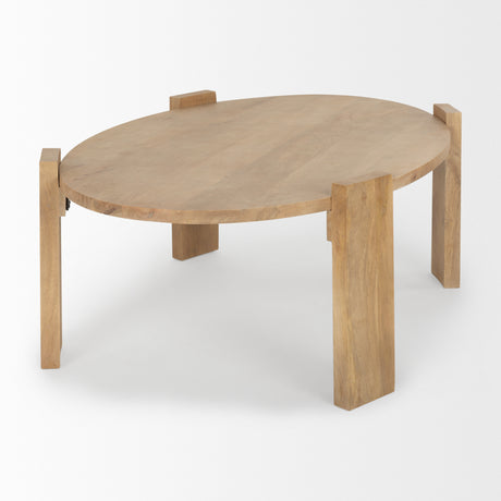 Evelyn Light Brown Oblong Coffee Table from Mercana - Luna Furniture