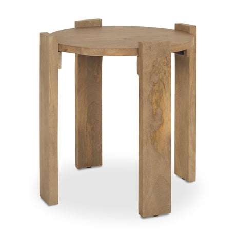 Evelyn Light Brown Round End/Side Table from Mercana - Luna Furniture