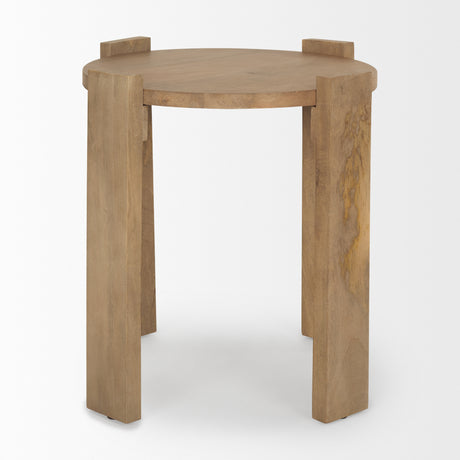 Evelyn Light Brown Round End/Side Table from Mercana - Luna Furniture