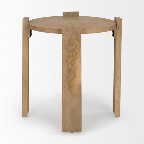 Evelyn Light Brown Round End/Side Table from Mercana - Luna Furniture